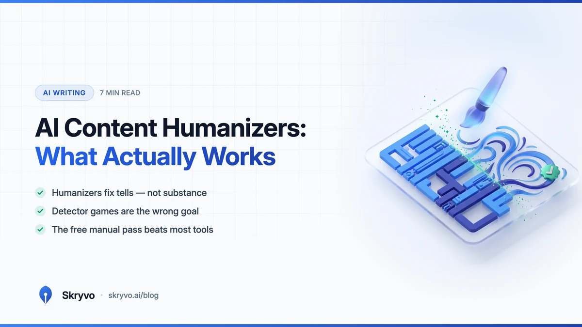 AI Content Humanizers: What Actually Works