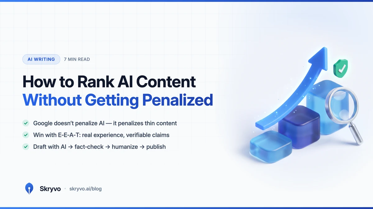 How to Rank AI Content Without Getting Penalized