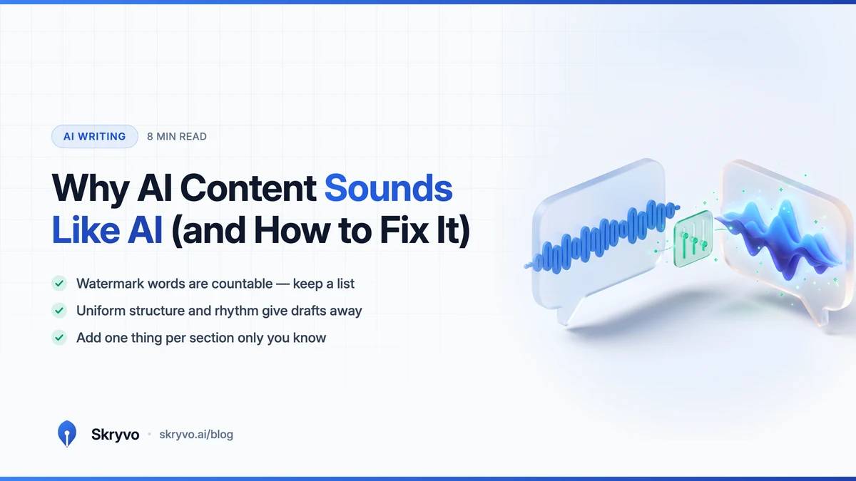 Why AI Content Sounds Like AI (and How to Fix It)
