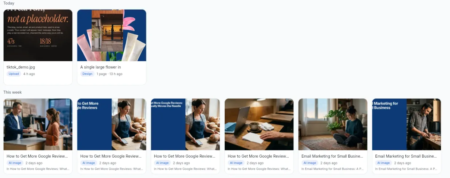The Skryvo library with AI images made for blog posts and social posts